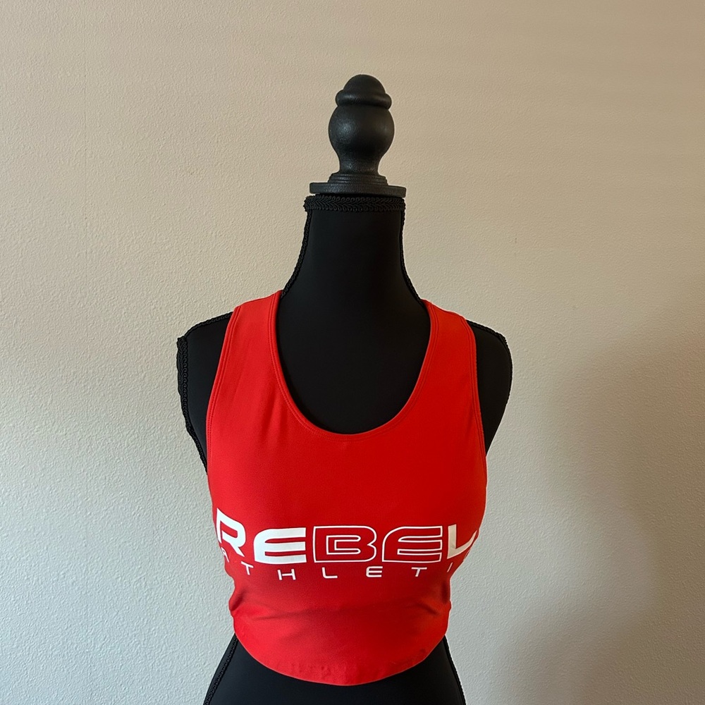 Rebel Athletic Red Crop Top